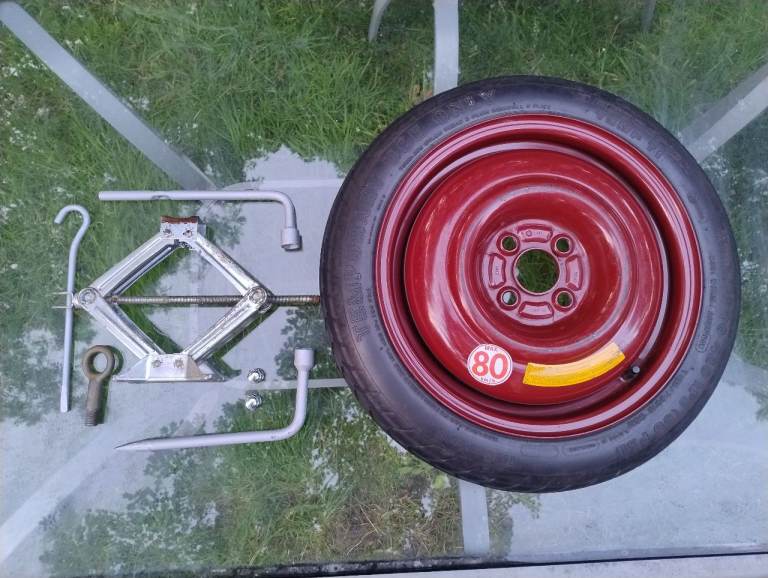 Honda 15" Spare Wheel Space Saver Tyre T125/70D15 4x100 Stud Rescue Jack Spanner Jazz Civic Insight