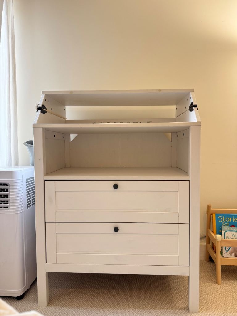 IKEA Baby Changing Table with 2 Drawers – White – Good Condition