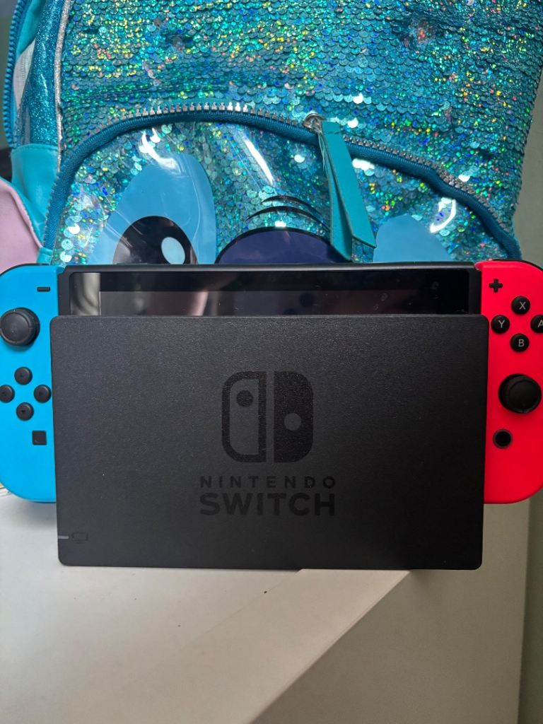 Nintendo Switch V2 Console with Neon Joy-Cons – AS NEW