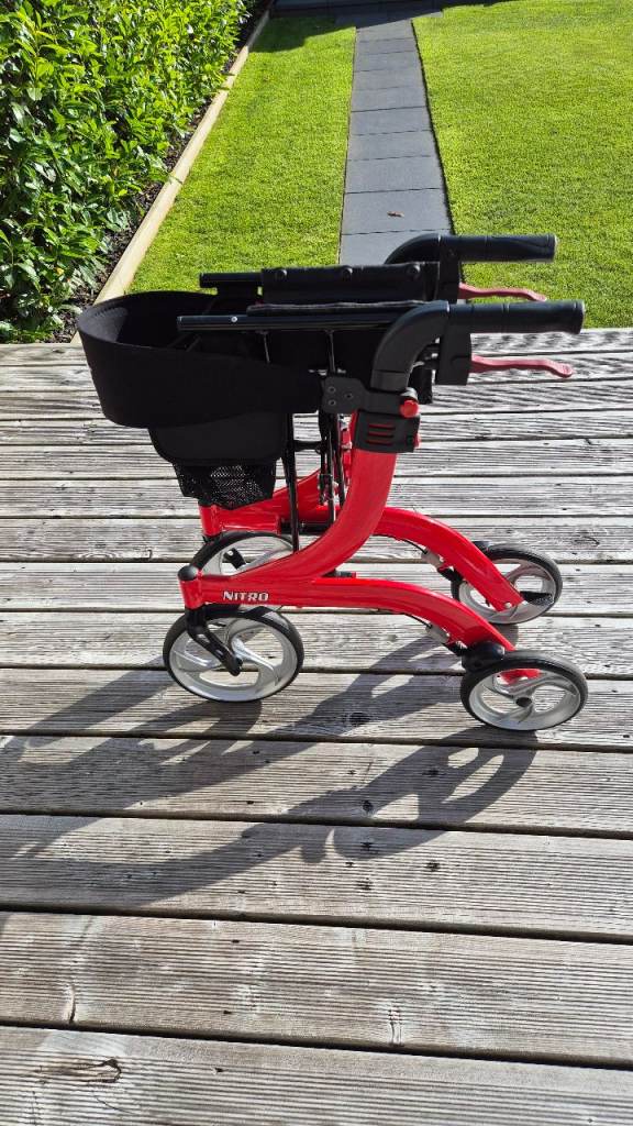 Drive Medical Walker/Rollator – Red, Good Condition