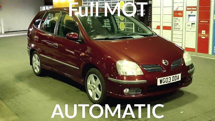 Nissan Almera Tino automatic, full MOT , stunning car