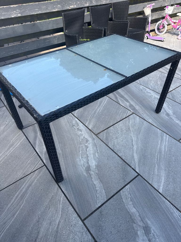 Garden glass table