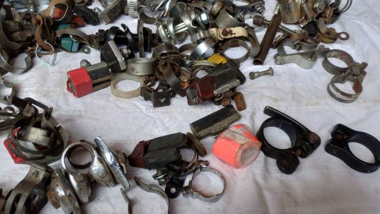 Garage clearance job lot of vintage bicycle parts 