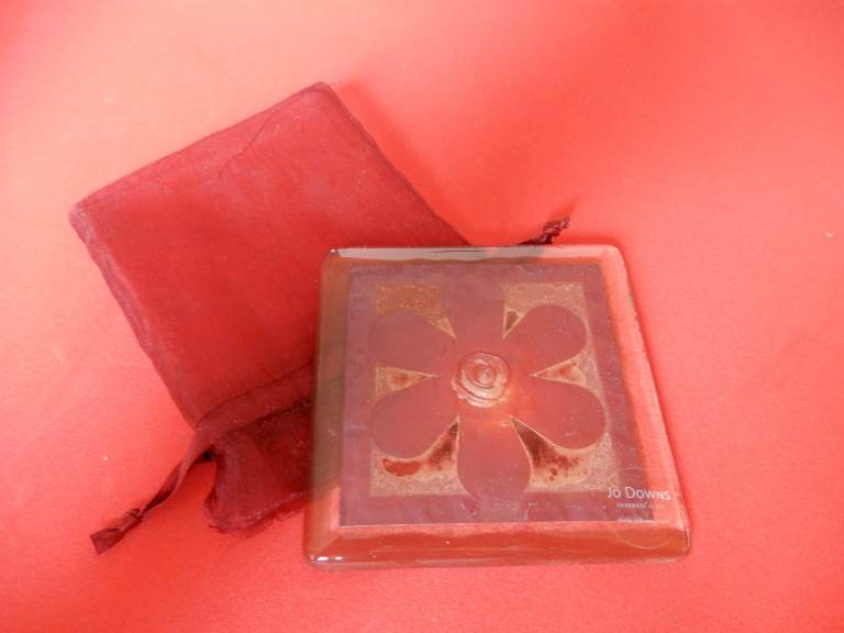 Fused glass Jo Downs coaster 
