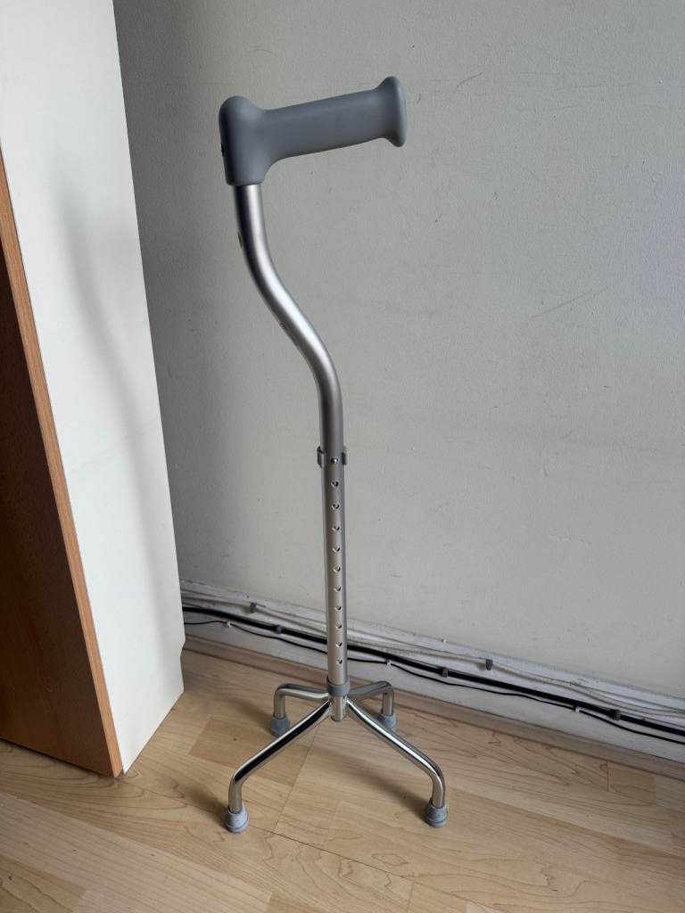 Adult Quad Base Cane Aluminium Walking Stick Height Adjustable