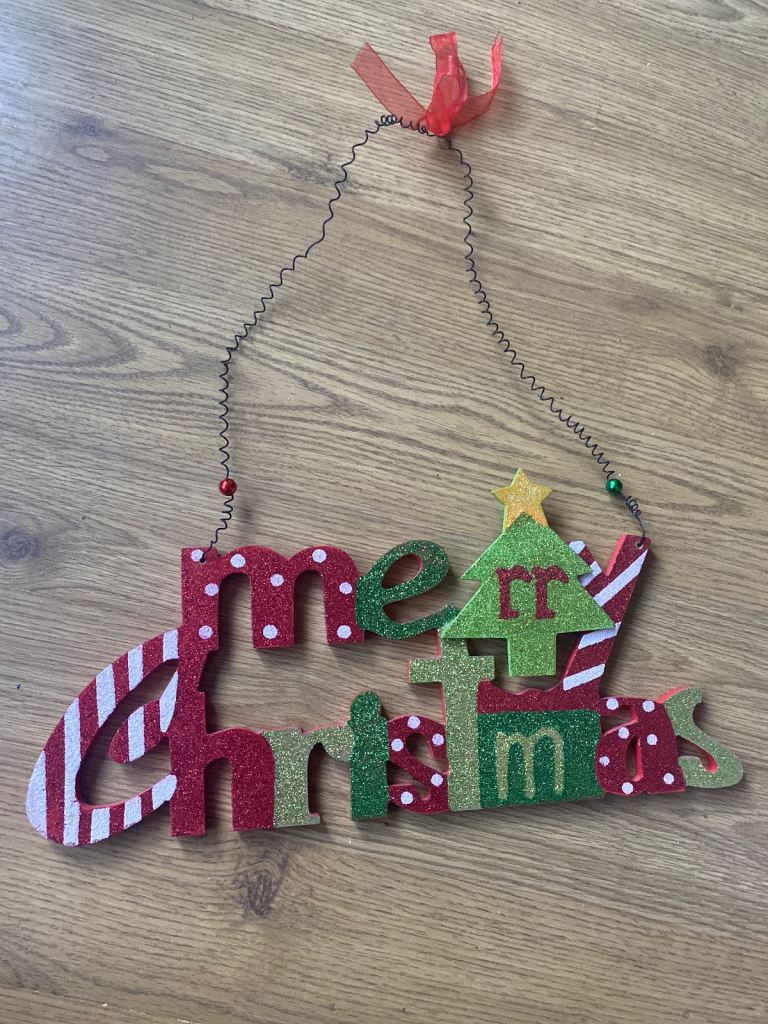 Merry Christmas hanging decoration 