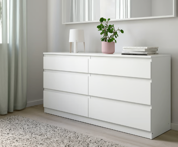 IKEA KULLEN Chest of 6 Drawers – White – Excellent Condition – Quick Sale
