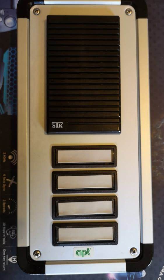 New STR 4 apartment multi-way intercom door entry station