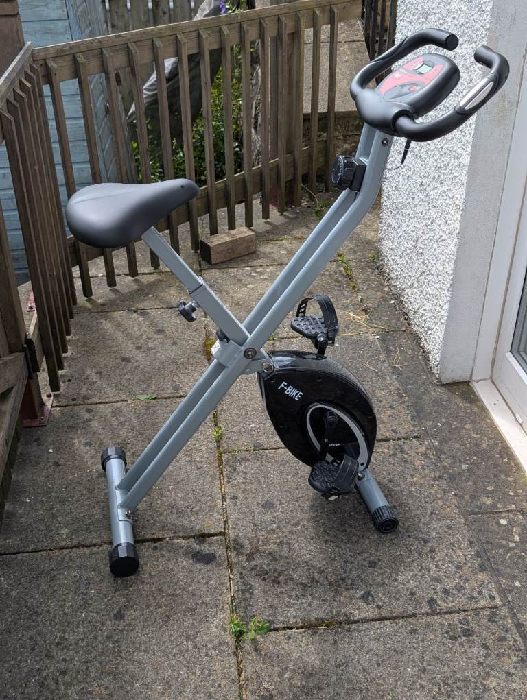 Ultrasport F-Bike, Bicycle Trainer, Home Trainer, Collapsible Exercise Bike with Training Computer 