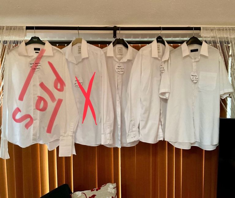 Selection of WHITE SHIRTS, just washed & in IMMACULATE CLEAN CONDITION thanks 🙏 