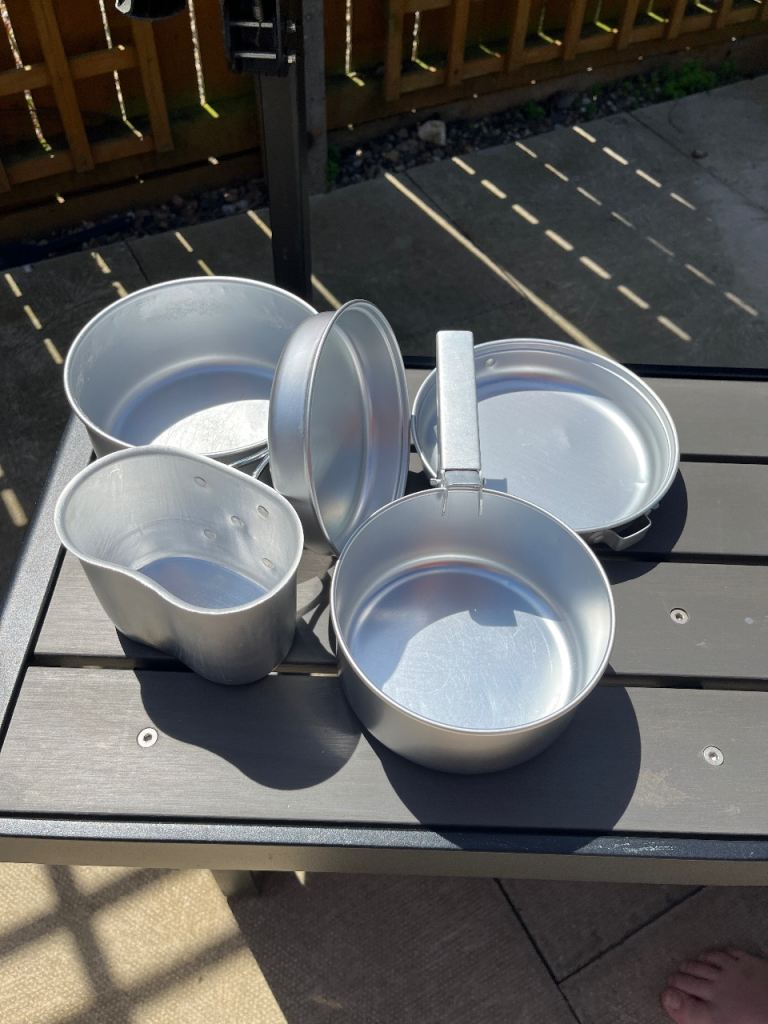 Camping Cook Set - Metal Pots and Pans