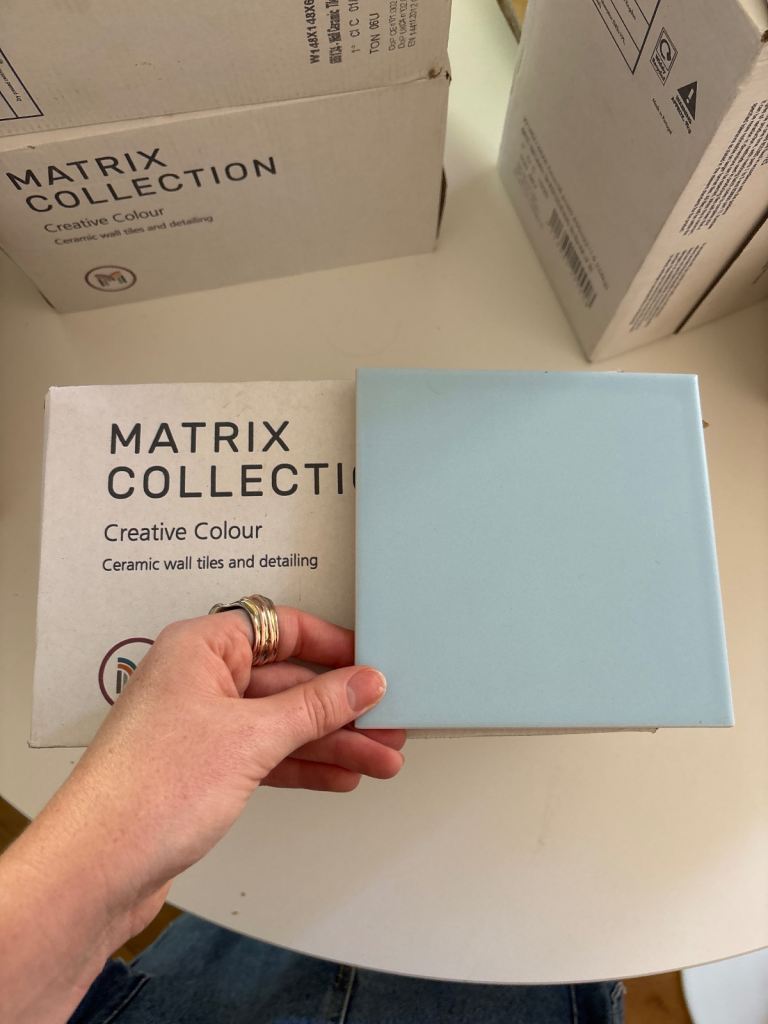 35 Brand New Matrix Collection Ceramic Wall Tiles - Light Blue