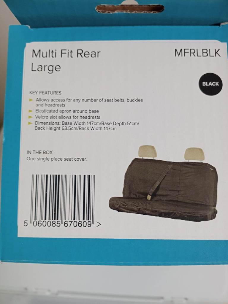 REAR SEAT COVER TOUGH, WATERPROOF 