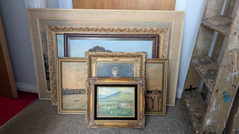 Six Paintings, all framed