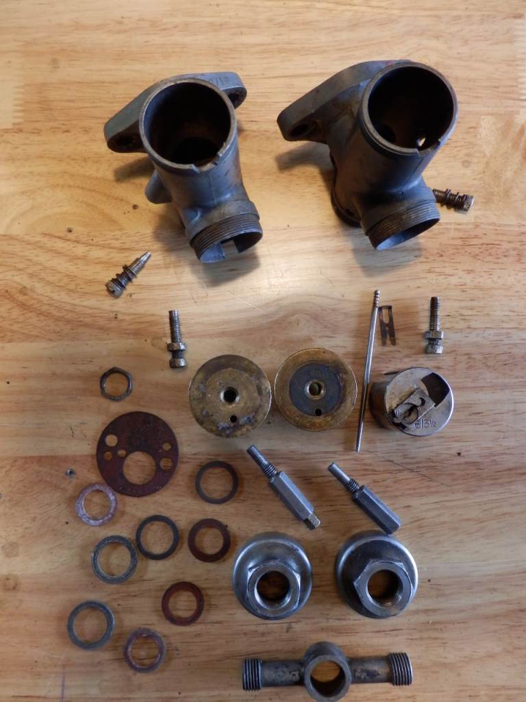 1950s AMAL 276 Carburetters (2) with remote Float chambers (3) 