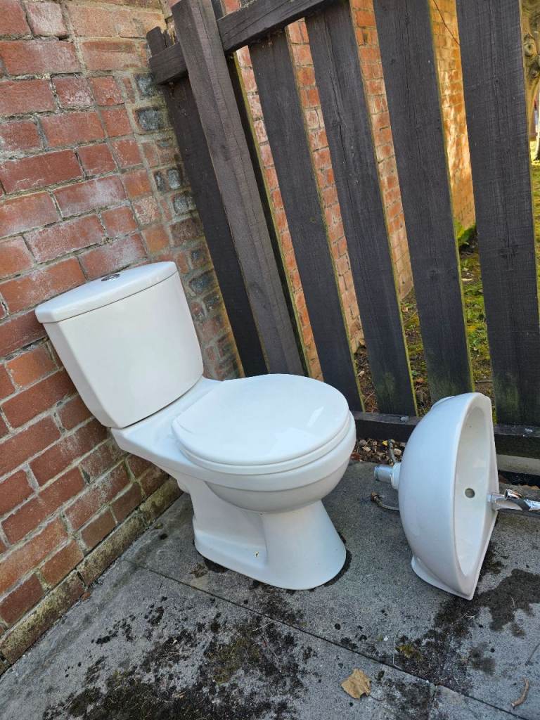 Toilet and basin complete
