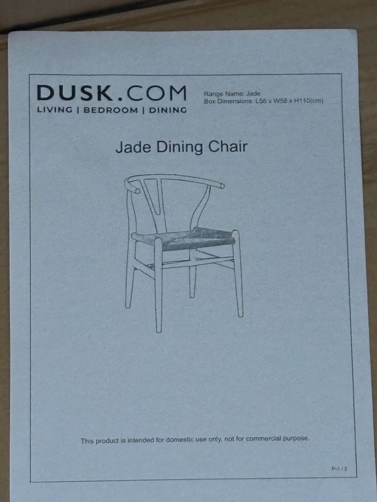 x4 DUSK Jade Dining Chairs- New- RRP £438