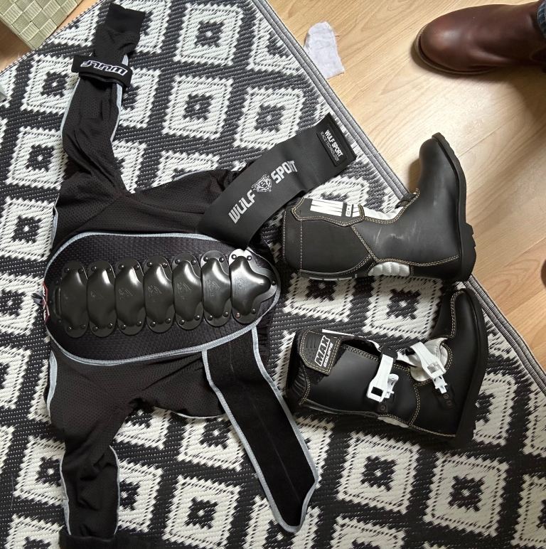 Boots and body armor 