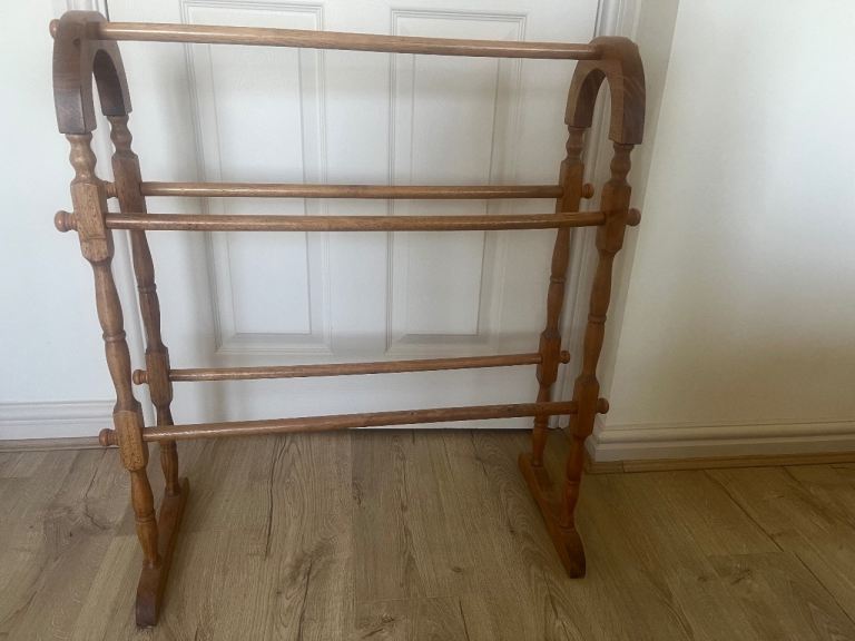 Vintage wooden towel stand