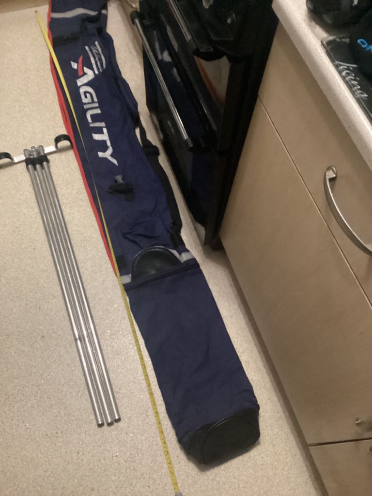 Fishing rod bag + try pod rod rest.