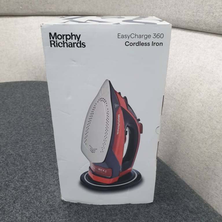 New Morphy Richards 303250 Easycharge Cordless Steam Iron Non Stick Ceramic Soleplate