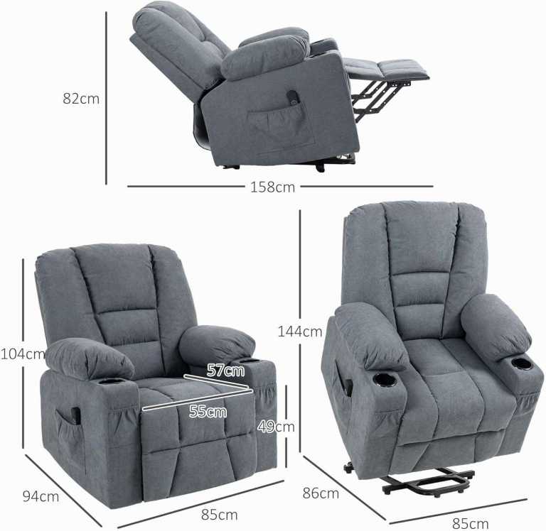 HOMCOM Oversized Riser and Recliner Chair
