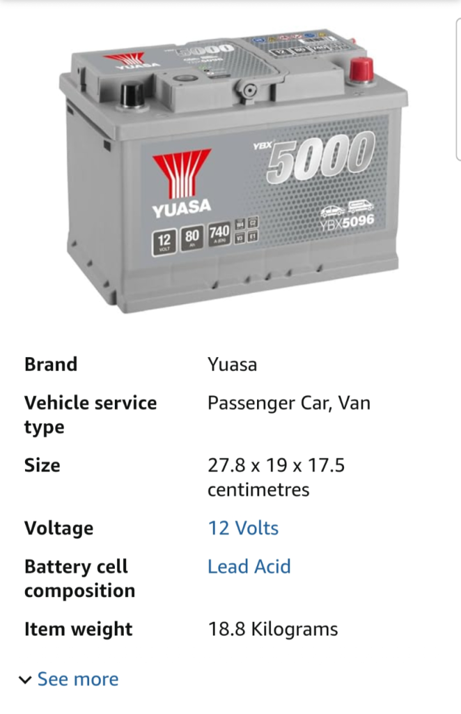 Brand new diesel car battery 