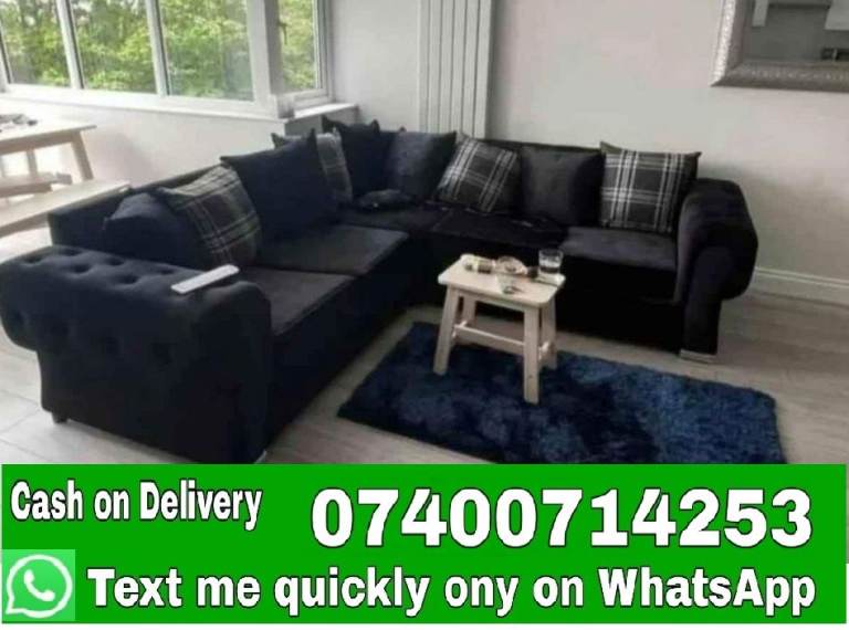 📢 Brand New Modern & Stylish 3+2 Seater & Chenille Corner Sofa Set Suit ...