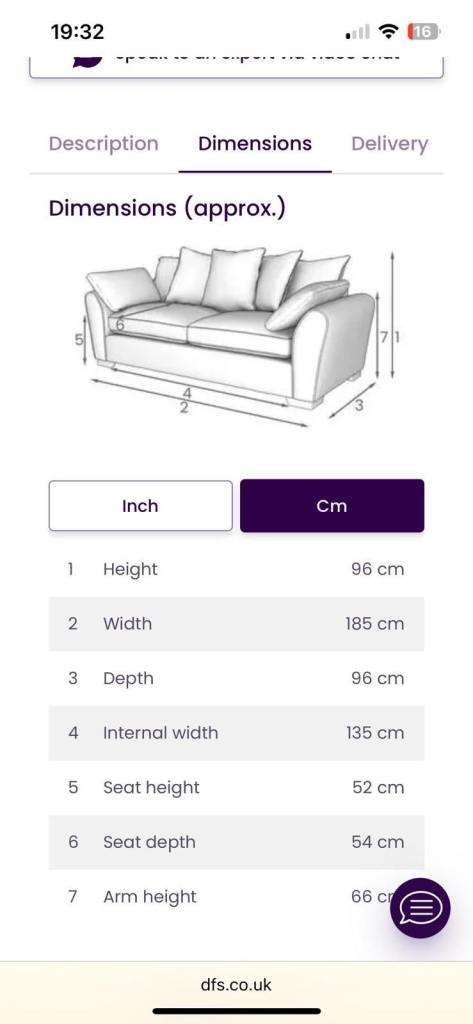 DFS Horbury Sofa Set (2 Sofa’s) With Matching Cushions.
