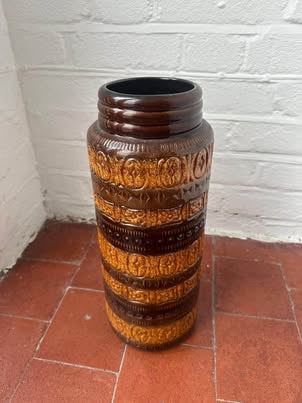 Large West Germany ceramic umbrella stand/vase