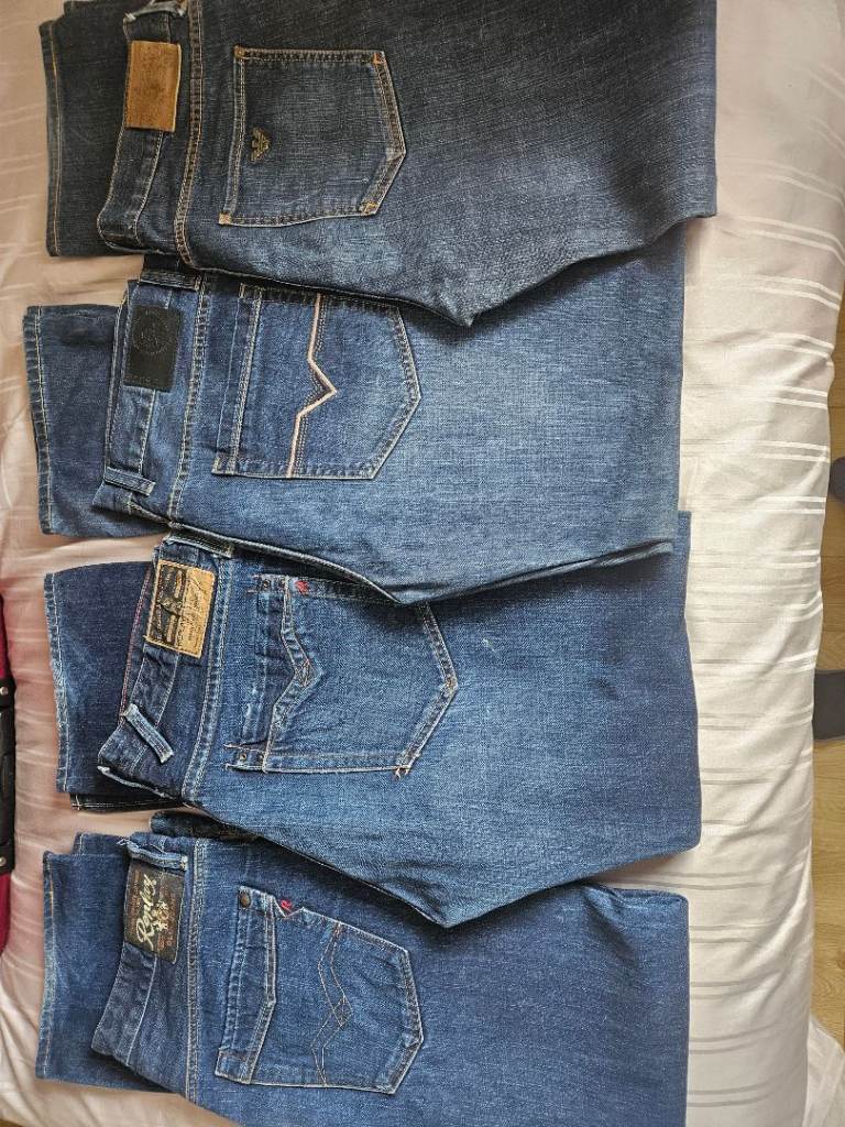 Bundle of Men's Blue Denim Jeans - Good Condition
