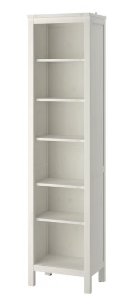 Bookcase - IKEA white Hemnes tall narrow bookcase
