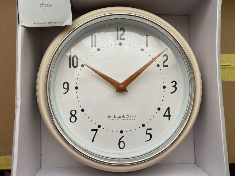 Cream wall clock