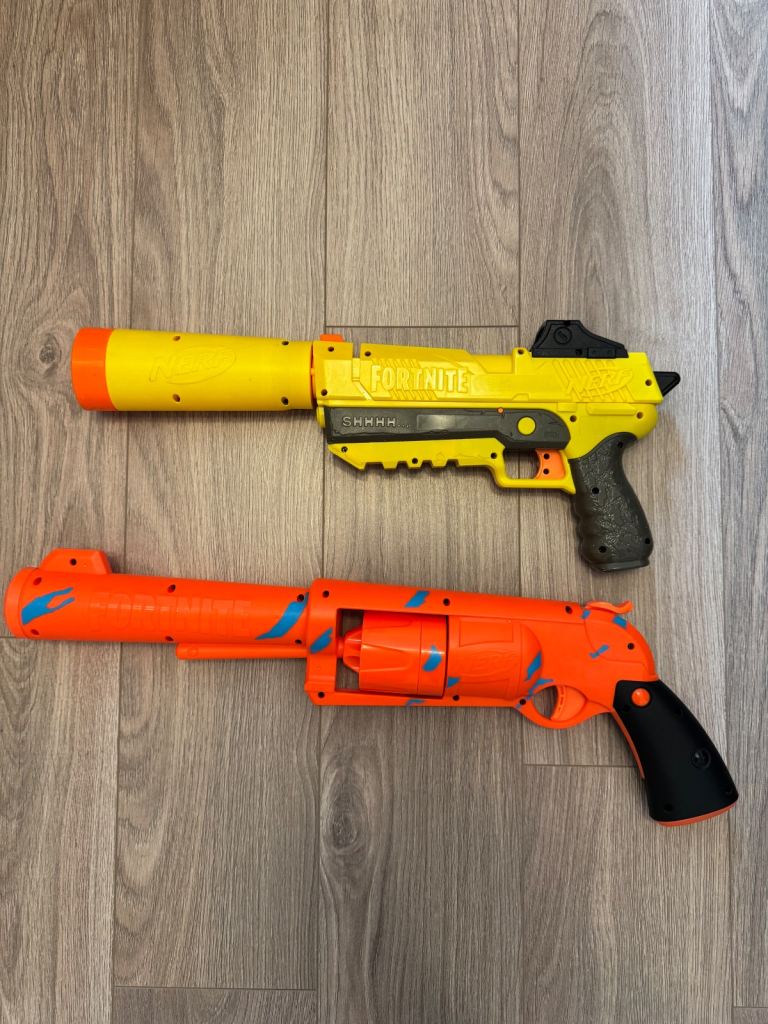 Nerf Fortnite Blaster Bundle - 6-SH Revolver & SP-L Pistol - Job Lot