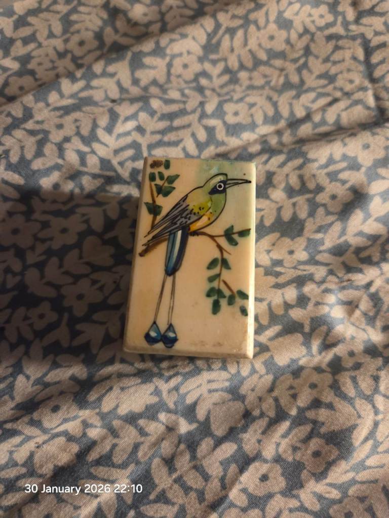 Antique ceramic trinket box 