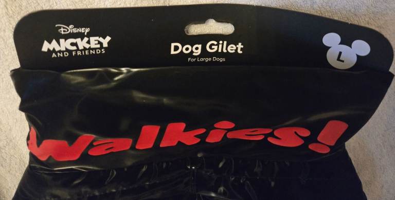 image for Dog coat gilet disney mickey mouse NEW size L