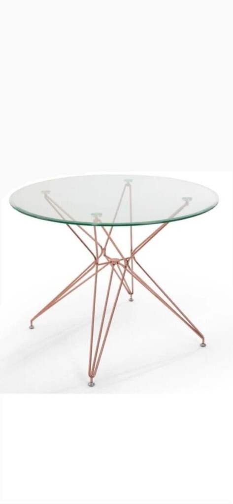 image for Glass Dining Table and 4 Chairs