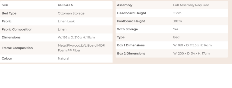 Ascot Ottoman Storage Bed - Windsor Location