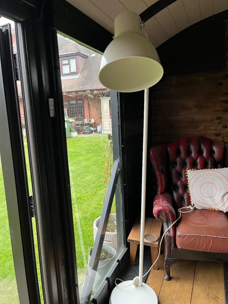 IKEA white Hektar floor lamp