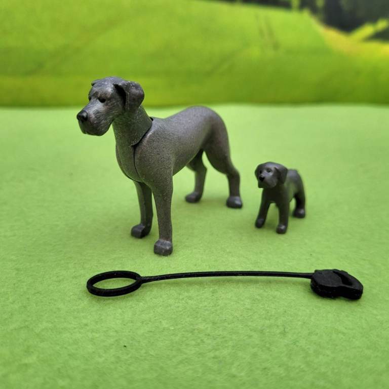 🐕 Playmobil Animals: Dog Great Dane with puppy