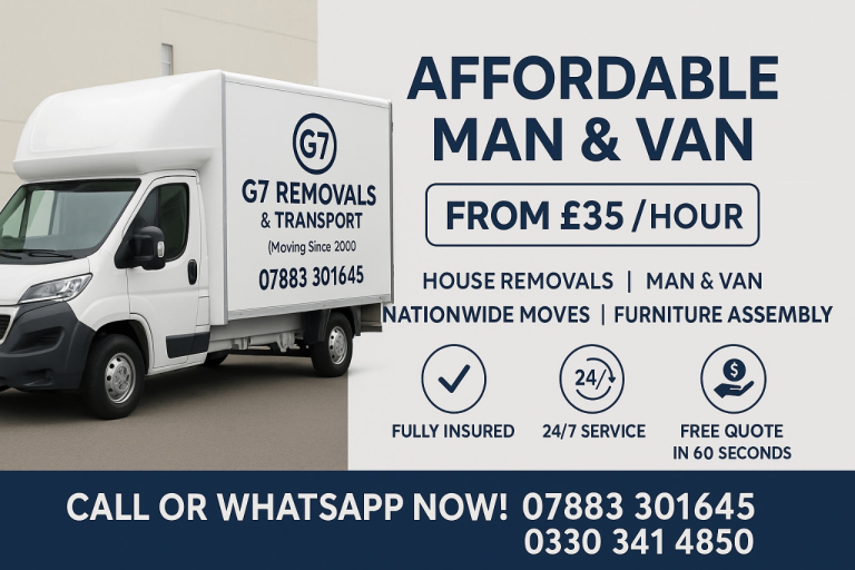 Man and Van / Removals - Man With Van, House Moves, Rubbish Removal | - Lambeth | G7 Removals