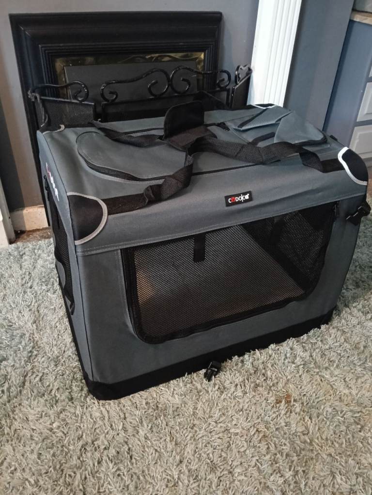 New dark grey Large fabric pet crate