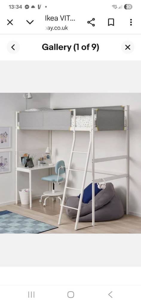 Ikea high bed with mattress rrp £499