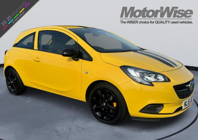 2015 Vauxhall Corsa 1.0T ecoFLEX Sting R 3dr SPORTS LOOKS YELLOW FSH FULL SERVICE HISTORY HATCHBA...