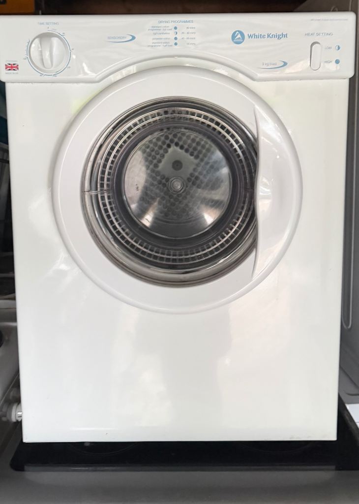 White knight 3kg bench top vented tumble dryer 