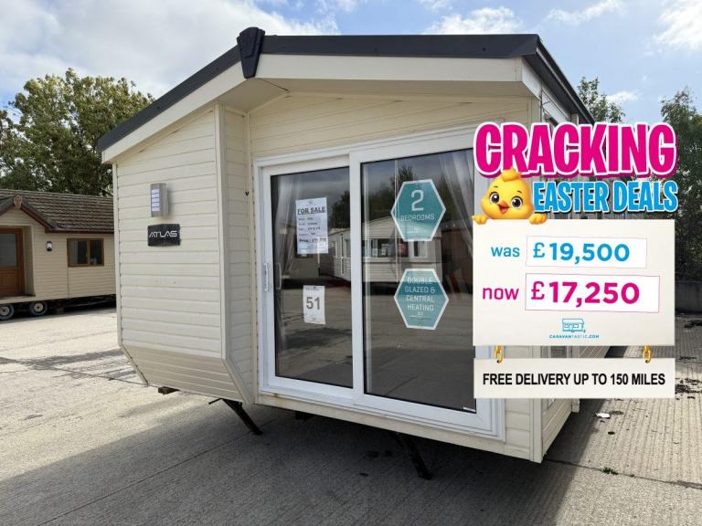 2 Bed Static Caravan - DG, CH, Patio Doors - Offsite Sale / Own Land / Farms