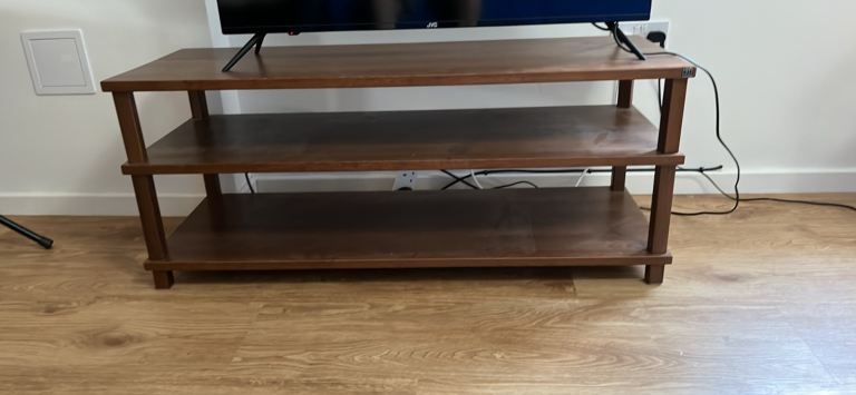Wooden TV Media Unit / Bookshelf – Good Condition