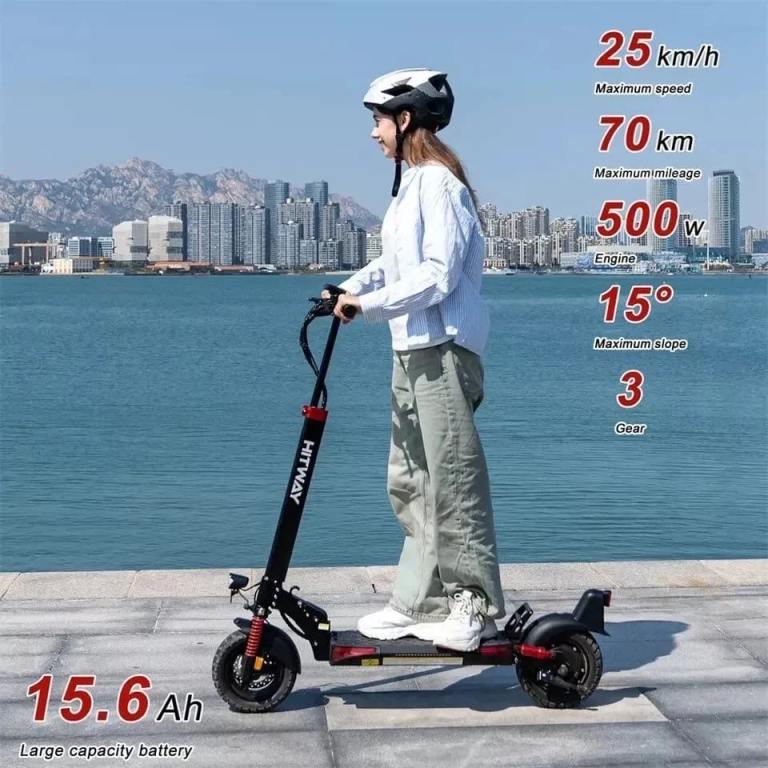 HITWAY Electric Scooter with Seat – Black, Good Condition