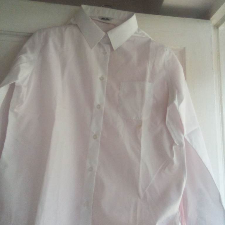 image for 2 girls school shirts, long sleeves, size 176cm, brand new 2 for £5.50