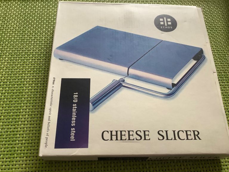 Ethos Stainless Steel Cheese Slicer with Knife – Brand New